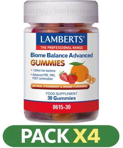 Pack x4 Biome Balance Advanced - Lamberts - 30 gummies [Caducidad 11/2026]