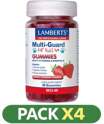 Pack x4 MultiGuard for Kids - Lamberts - 60 gummies
