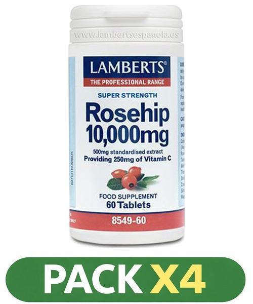 Pack x4 Escaramujo 10.000 mg - Lamberts - 60 comprimidos
