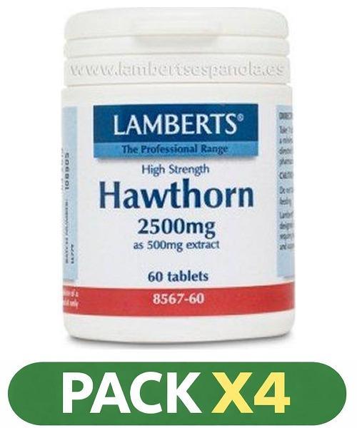Pack x4 Espino Blanco 2.500 mg - Lamberts - 60 Tabletas