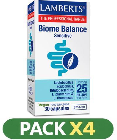 Pack x4 Biome Balance 25 Sensitive ( sensible ) - Lamberts - 30 cápsulas