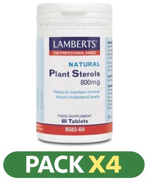 Pack x4 Esteroles Vegetales 800 mg - Lamberts - 60 Tabletas