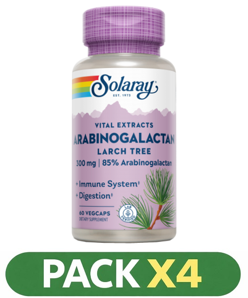 Pack x4 Arabinogalactan - Solaray - 60 cápsulas