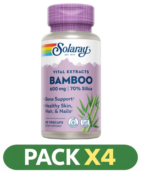 Pack x4 Bamboo 300 mg. - Solaray - 60 cápsulas