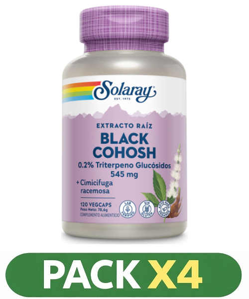 Pack x4 Black Cohosh (Cimicifuga) - Solaray - 120 cápsulas