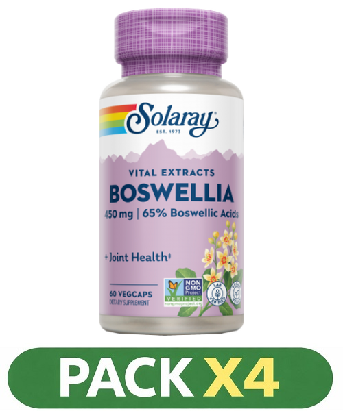 Pack x4 Boswelia 450 mg. - Solaray - 60 cápsulas