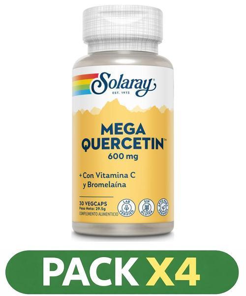 Pack x4 Small Mega Quercitin 600 mg. - Solaray - 30 cápsulas