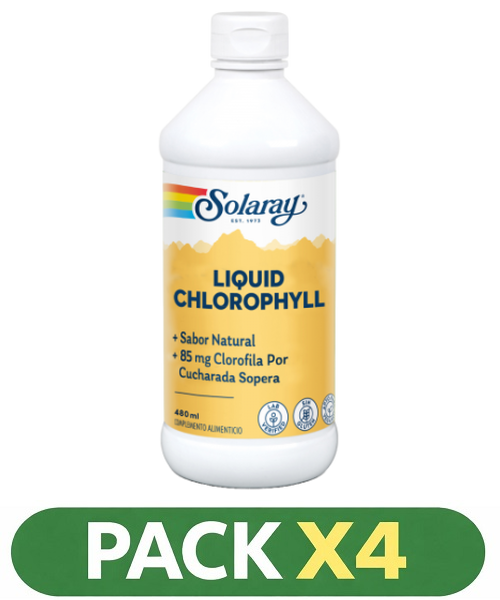 Pack x4 Chlorophyll Líquida - Solaray - 480 ml.
