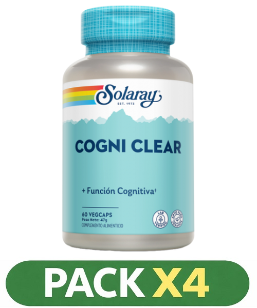 Pack x4 Cogni Clear - Solaray - 60 cápsulas