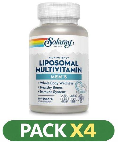 Pack x4 Men'S Liposomal Multivit - Solaray - 60 cápsulas