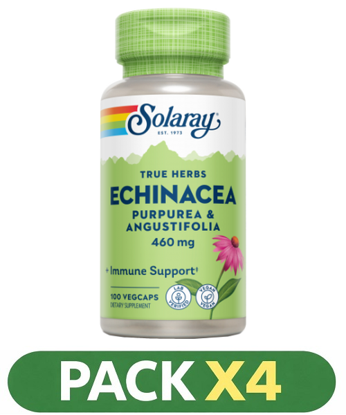 Pack x4 Echinacea (Pur/Angus) 460mg. - Solaray - 100 cápsulas
