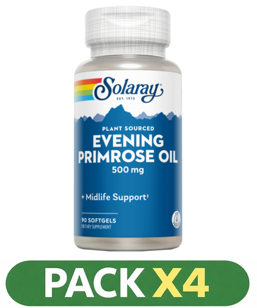 Pack x4 Evening Primrose Oil - Solaray - 90 perlas