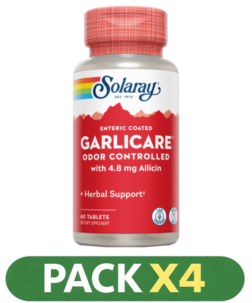 Pack x4 Garlicare ™12,000 mcg. - Solaray - 60 comprimidos
