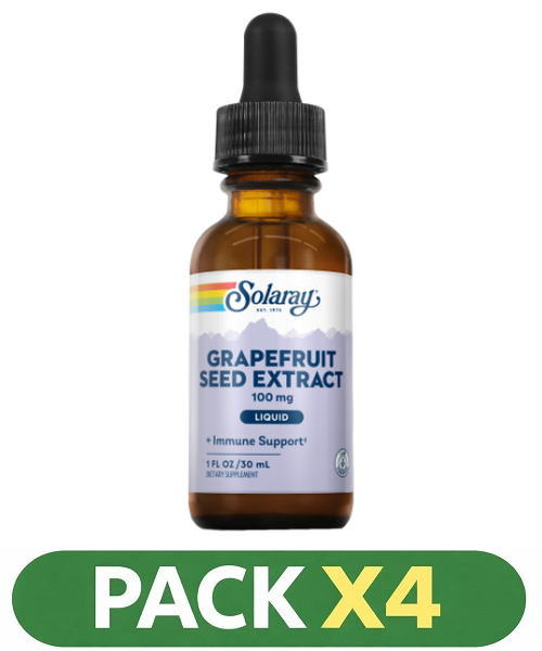 Pack x4 Grapefruit Seed Líquido - Solaray - 30 ml.