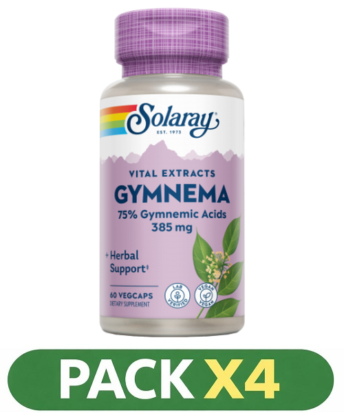 Pack x4 Gymnema 385 mg. - Solaray - 60 cápsulas