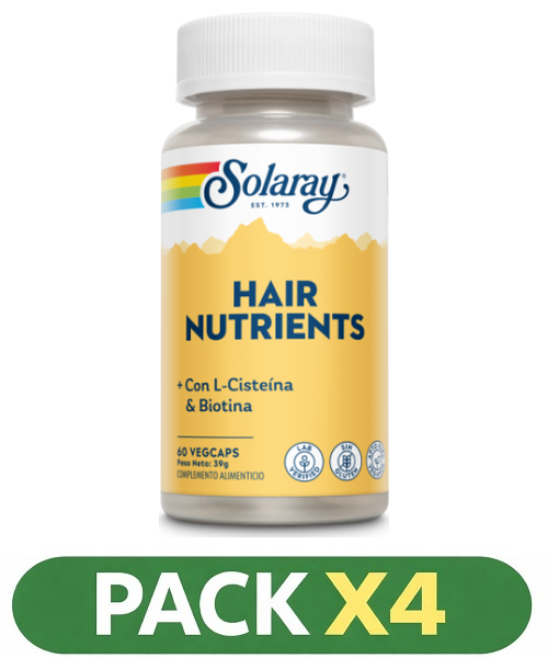 Pack x4 Hair Nutrients™ - Solaray - 60 cápsulas