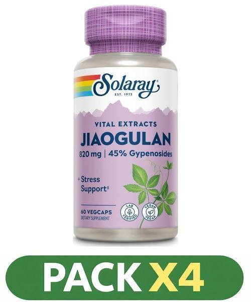 Pack x4 Jiaogulan 410 mg. - Solaray - cápsulas