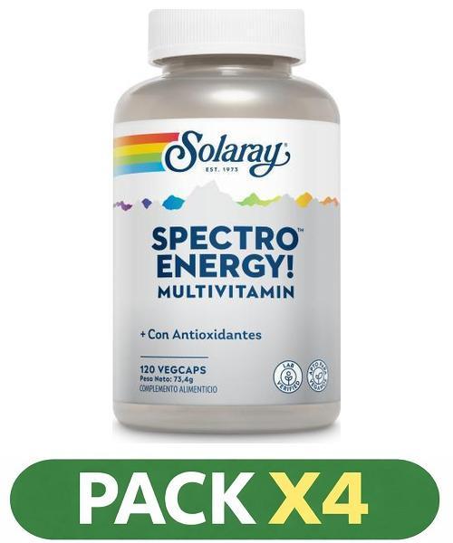 Pack x4 Energy Spectro - Solaray - 120 cápsulas