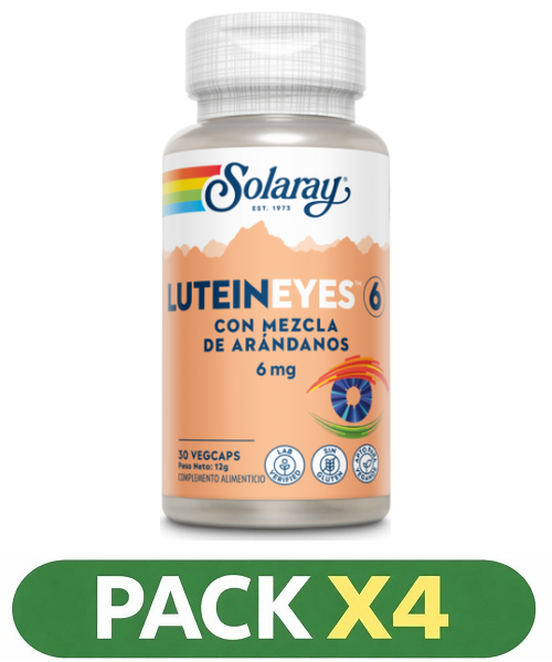 Pack x4 Lutein Eyes™ 6 mg. - Solaray - 30 cápsulas