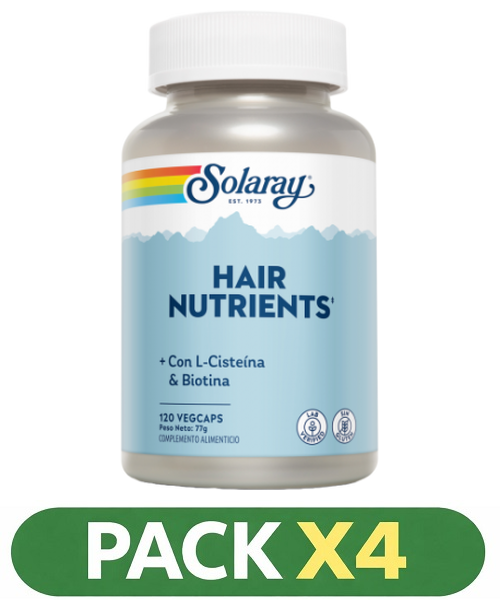 Pack x4 Nutrients Hair™ - Solaray - 120 cápsulas