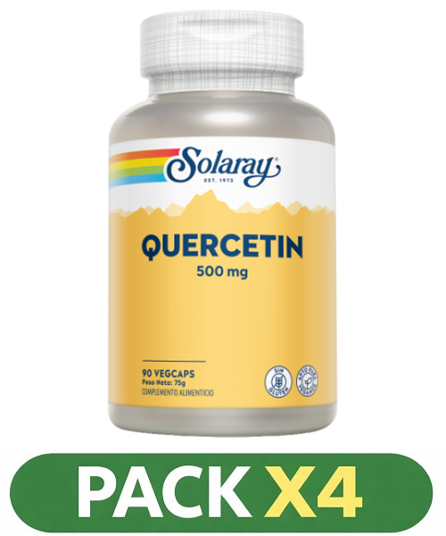 Pack x4 Quercitin 500 mg. - Solaray - 90 cápsulas