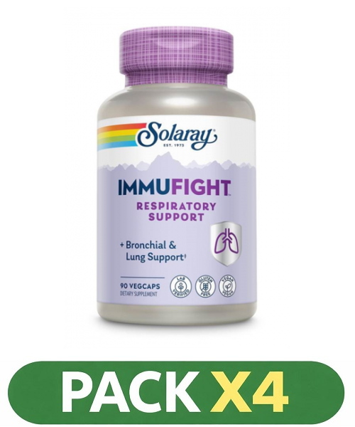 Pack x4 Respiratory Support Immunfight - Solaray - 90 cápsulas