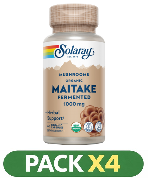 Pack x4 Maitake 500 mg. - Solaray - 60 cápsulas