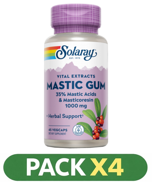 Pack x4 Mastic Gum 500 mg. - Solaray - 45 cápsulas
