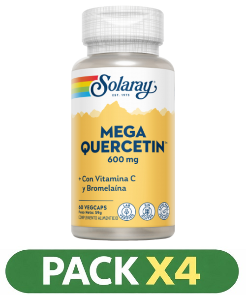 Pack x4 Mega Quercitin 600 mg. - Solaray - 60 cápsulas