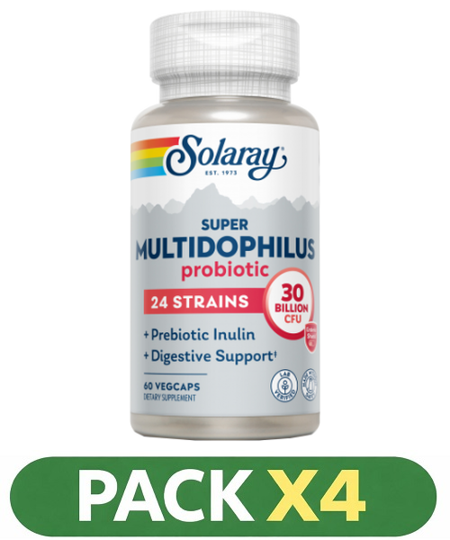 Pack x4 Super Multidophilus (TM) 24 - Solaray - 60 cápsulas