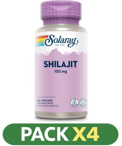 Pack x4 Shilajit 100 mg. - Solaray - 30 cápsulas