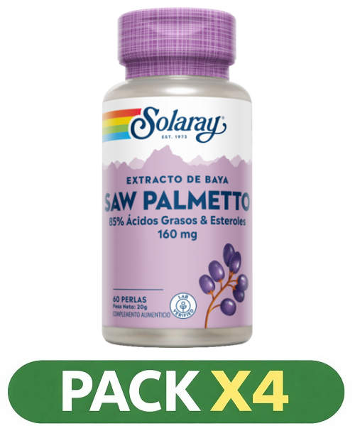 Pack x4 Saw Palmetto - Solaray - 60 perlas