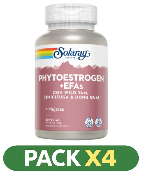 Pack x4 Phytoestrogen Plus Efas - Solaray - 60 perlas