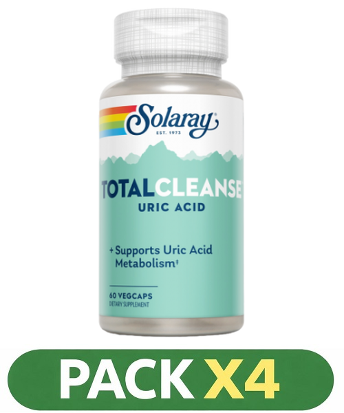 Pack x4 Total Cleanse Uric Acid™ - Solaray - 60 cápsulas