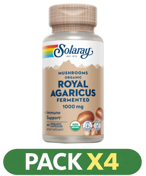 Pack x4 Royal Agaricus(Champiñon Del Sol) 500 mg.- 60 cápsulas
