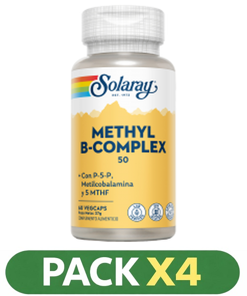 Pack x4 Methyl B-Complex 50 - Solaray - 60 cápsulas