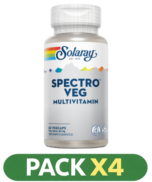 Pack x4 Spectro MultiVitaMin - Solaray - 60 cápsulas
