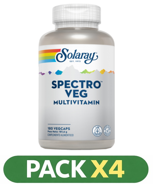 Pack x4 Vegetarian Spectro - Solaray - 180 cápsulas