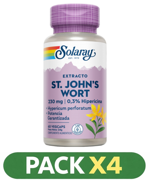 Pack x4 St. John'S Wort - Solaray - 60 cápsulas