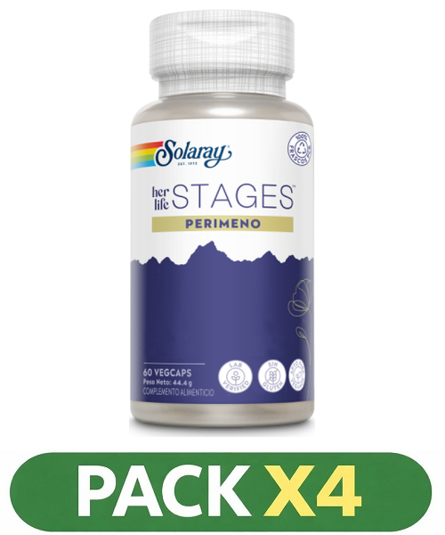 Pack x4 Perimeno Stages - Solaray - 60 cápsulas