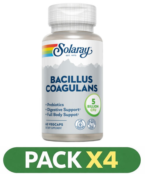 Pack x4 Bacillus Coagulans - Solaray - 60 cápsulas