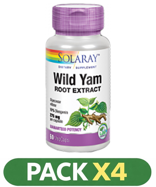 Pack x4 Wild Yam - Solaray - 60 cápsulas