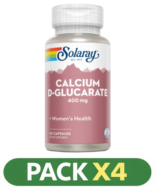 Pack x4 D-Glucarate  400 mg. - Solaray - 60 cápsulas