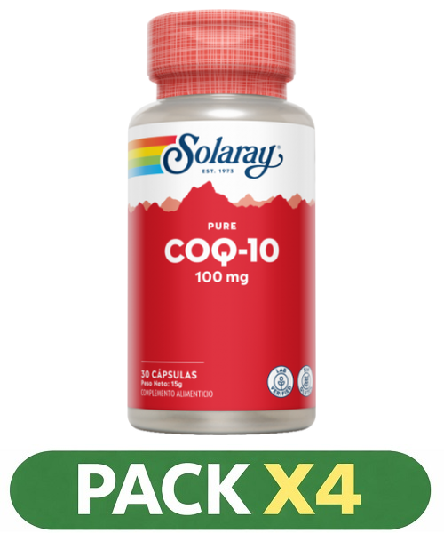 Pack x4 Pure CoQ10 100 mg. - 30 cápsulas