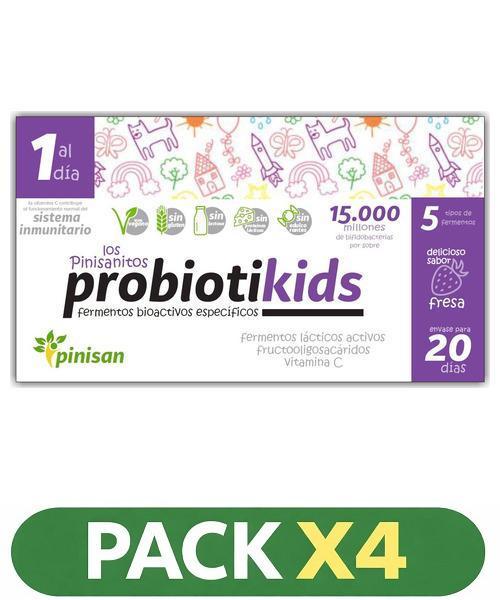 Pack x4 Probiotikids - Pinisan - 20 sobres