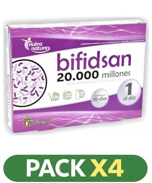 Pack x4 Bifidsan - Pinisan - 20 cápsulas