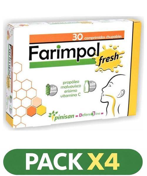 Pack x4 Farimpol Fresh - Pinisan - 30 comprimidos chupables