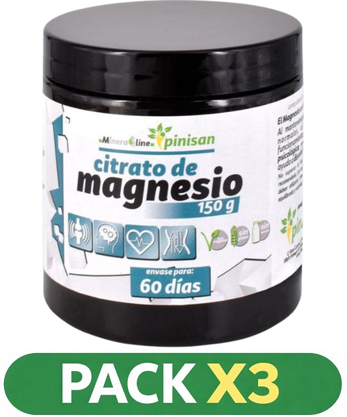 Pack x3 Citrato de Magnesio - Pinisan - 150 gr