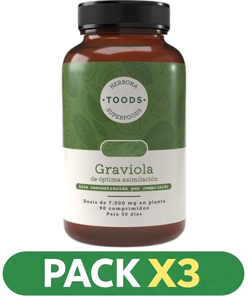 Pack x3 Graviola - Herbora - 90 comprimidos
