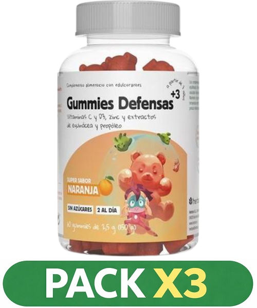 Pack x3 Gummies Defensas - Herbora - 60 gummies.